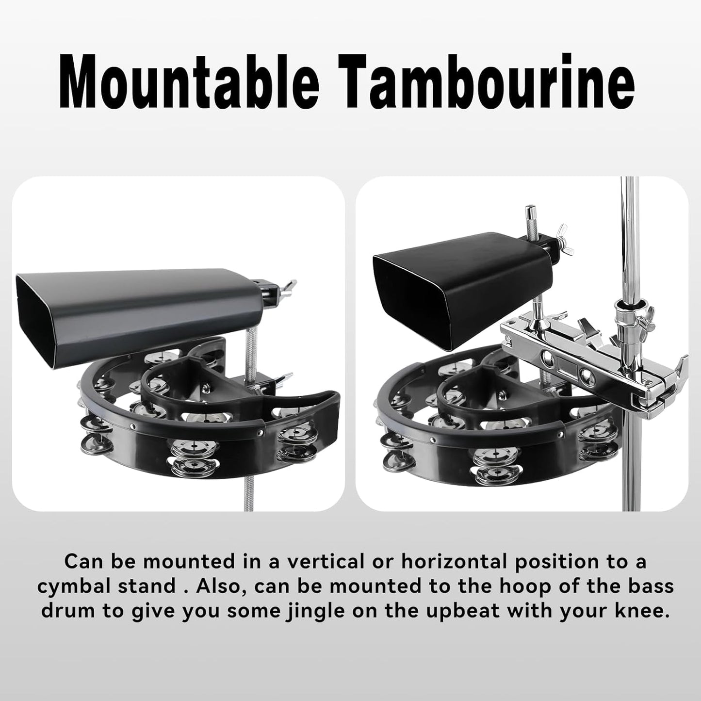 EASTROCK Drum Set Tambourine with Mounting Eye Bolt,Tambourin