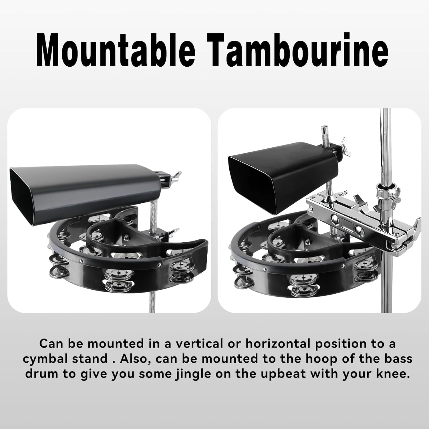 EASTROCK Drum Set Tambourine with Mounting Eye Bolt,Tambourin