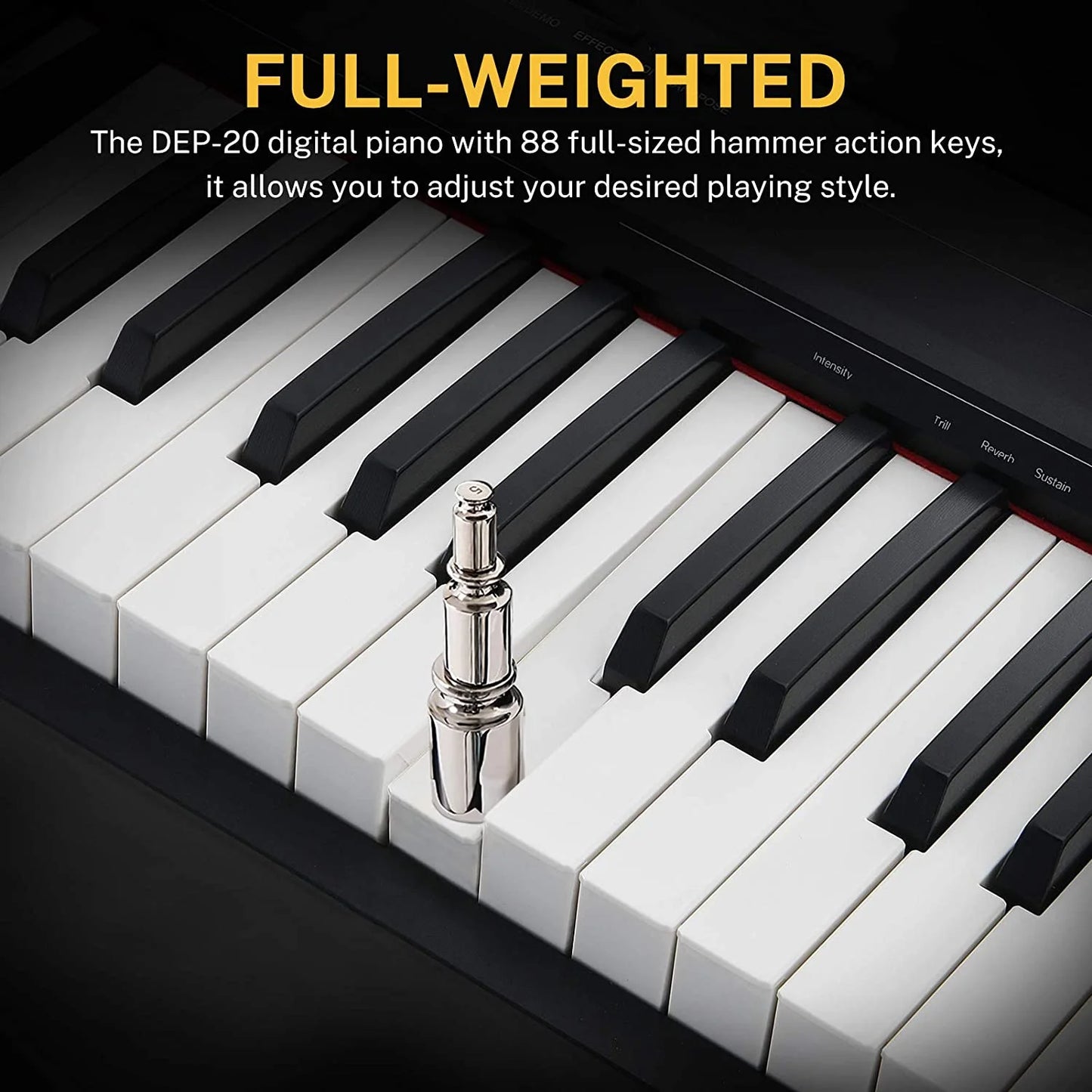 DEP-20 Beginner Digital Piano 88 Keys Full Size Weighted Keyboard, Portable Electric Piano