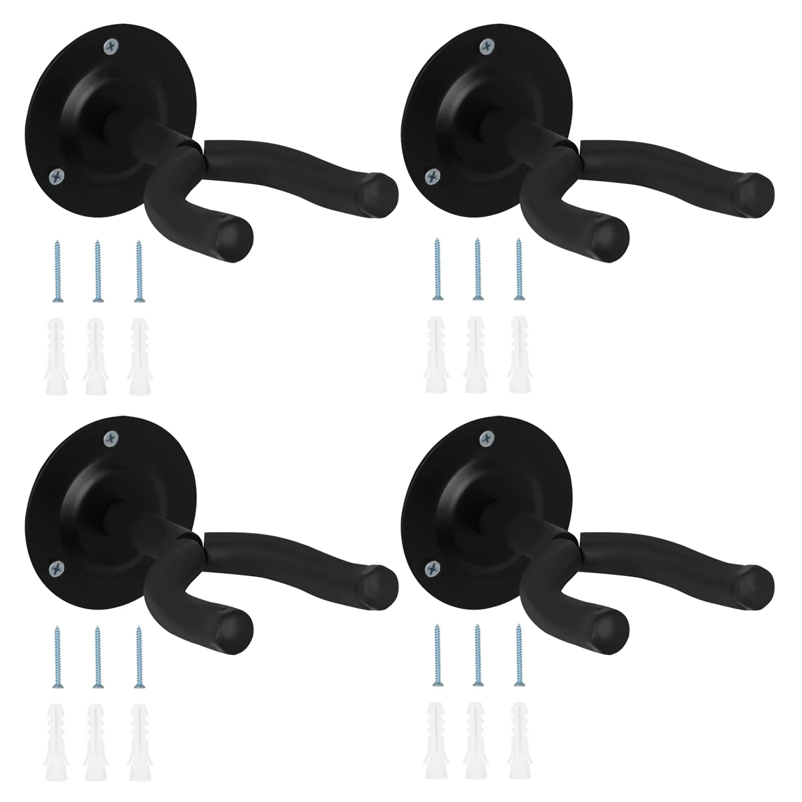 Guitar Wall Mount Hanger 1/2/4/6/10 Pcs Guitar Hanger Wall Hook Guitar Bass Mandolin Banjo Ukulele Stand Neck Holder Accessories