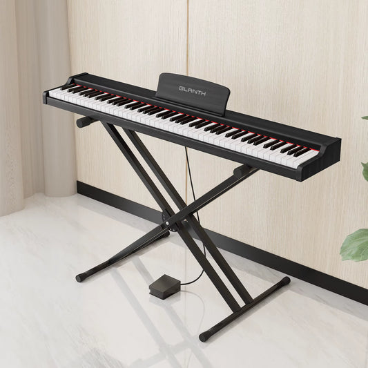 Portable Digital Piano Keyboard 88-Key Digital Piano 128 Tones & 128-Note Polyphony HIFI 3D Stereo Speakers USB/MIDI