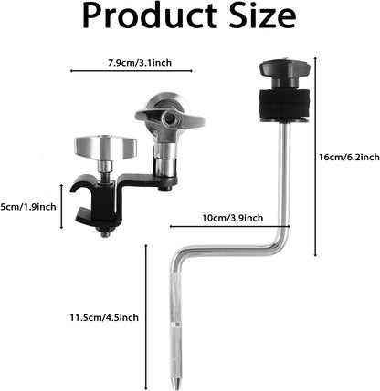 Cymbal Clamps Arm Drum Hoop Mount Clamp Snare Drums Toms Set Z Splash Extension