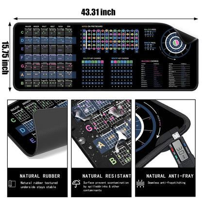 Guitar Mat & Portable Guitar Work Mat - 43.3 * 15.7 Inch Guitar Mat Pad, Guit...